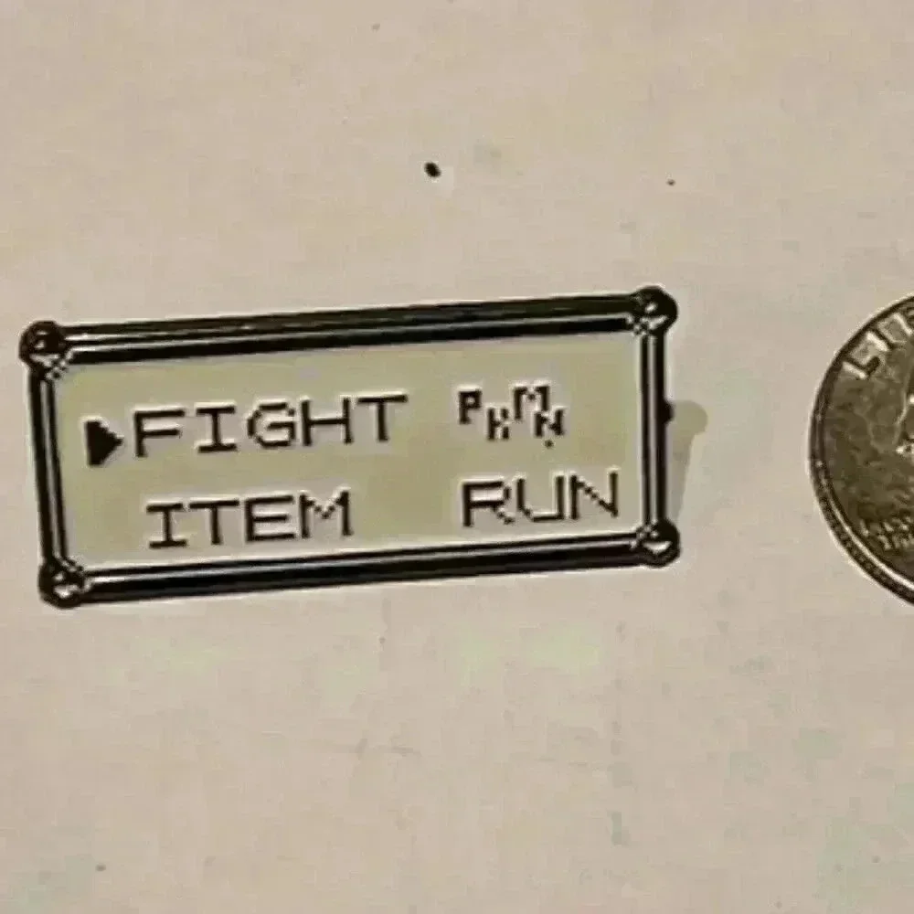 Pokémon Gameboy Battle Menu Nostalgic Retro Enamel Pin - Picture 3 of 4